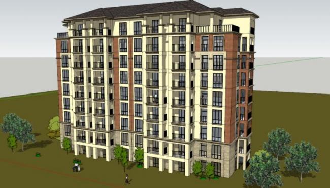 Sketchup住宅模型|小高层住宅，古典风格