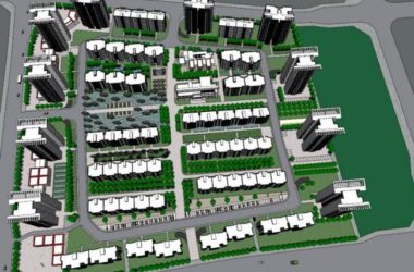 Sketchup住宅模型|高层居住小区，高层住宅，现代风格-BIM建筑网