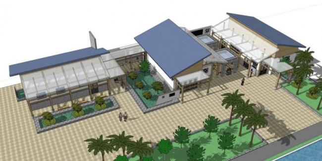 Sketchup文化模型|多层活动中心，文化建筑，现代风格