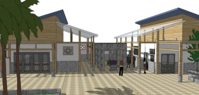 Sketchup文化模型|多层活动中心，文化建筑，现代风格