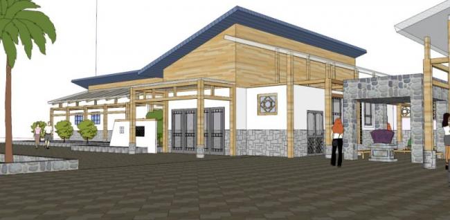 Sketchup文化模型|多层活动中心，文化建筑，现代风格