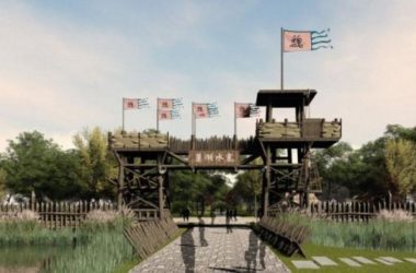 Sketchup景观模型|主题景区景观，中式风格-BIM建筑网