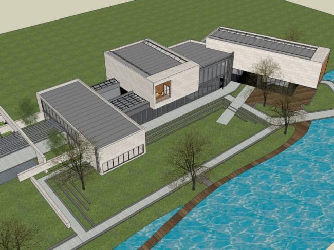 Sketchup文化模型|多层美术馆，文化建筑，现代风格