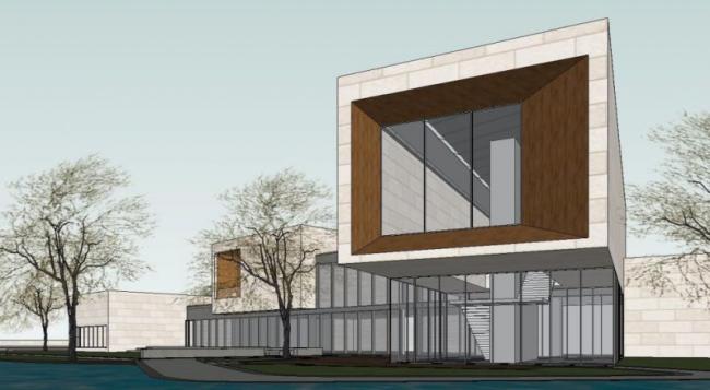 Sketchup文化模型|多层美术馆，文化建筑，现代风格