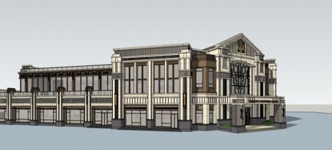 Sketchup商业模型|售楼处，欧式风格，古典风格