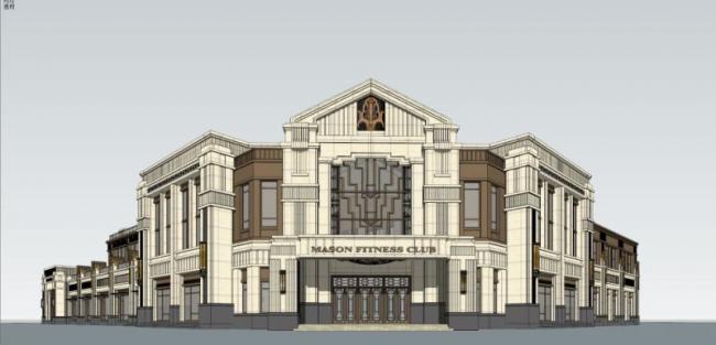 Sketchup商业模型|售楼处，欧式风格，古典风格