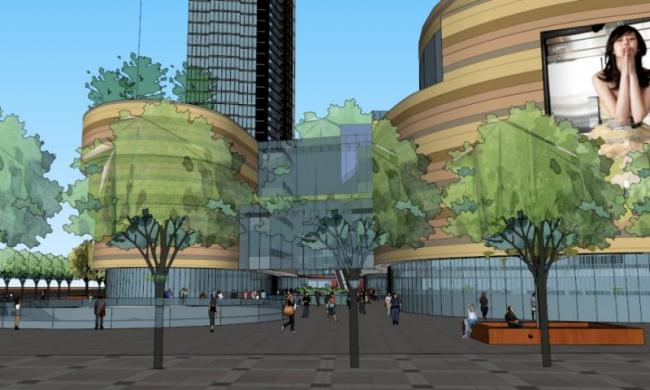 Sketchup商业模型|多层商业广场，现代风格