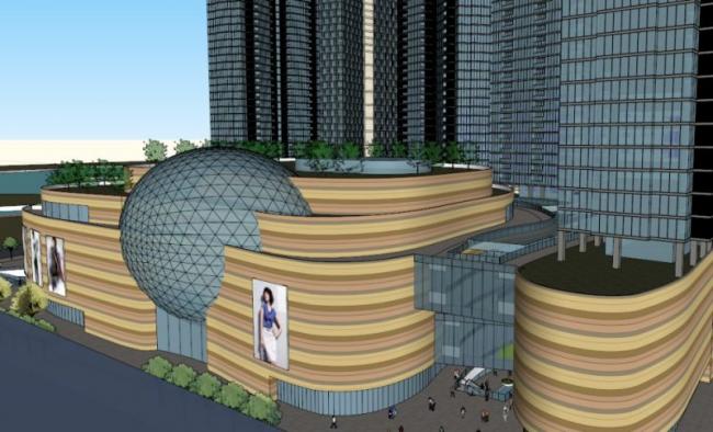 Sketchup商业模型|多层商业广场，现代风格
