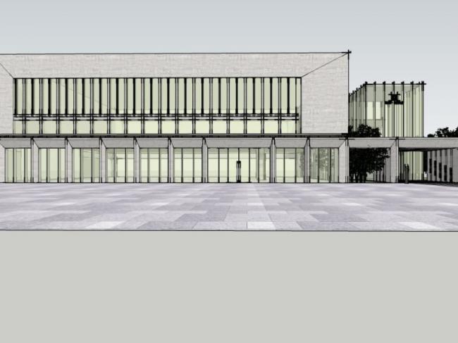 Sketchup商业模型|多层售楼处，现代风格