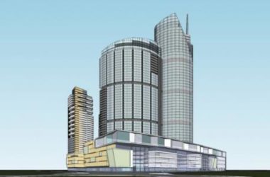 Sketchup综合体模型|超高层综合体，现代风格-BIM建筑网