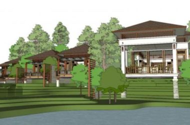 Sketchup酒店模型|度假村酒店，现代风格，坡屋顶-BIM建筑网