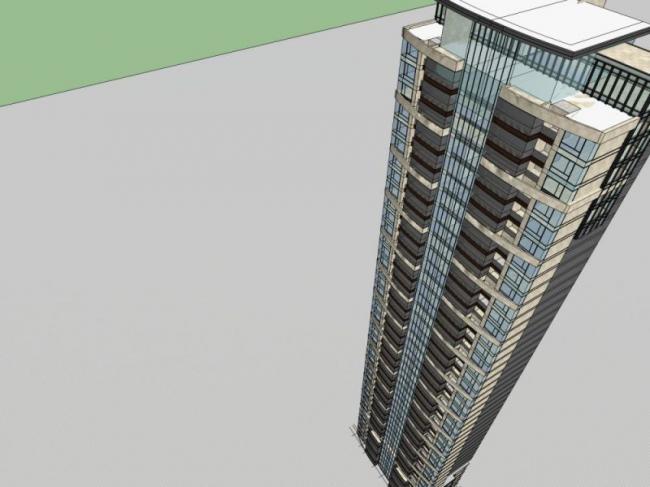 Sketchup住宅模型|高层住宅，现代风格