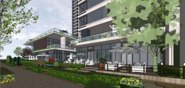 Sketchup住宅模型|高层公寓，现代风格