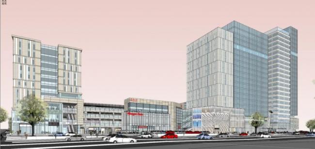 Sketchup综合体模型|多高层商业综合体，现代风格