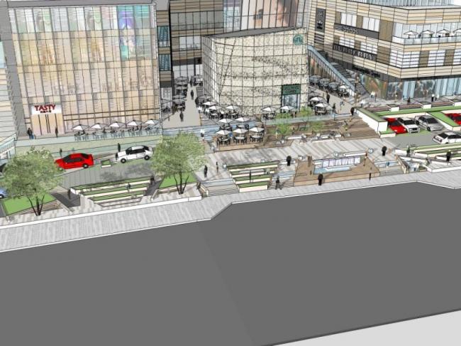 Sketchup综合体模型|多高层商业综合体，现代风格