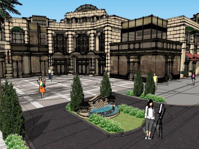 Sketchup住宅模型|多高层住宅，花园洋房，古典风格