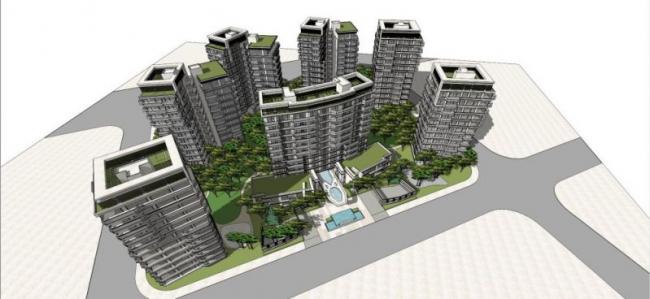 Sketchup住宅模型|小高层住宅，现代风格