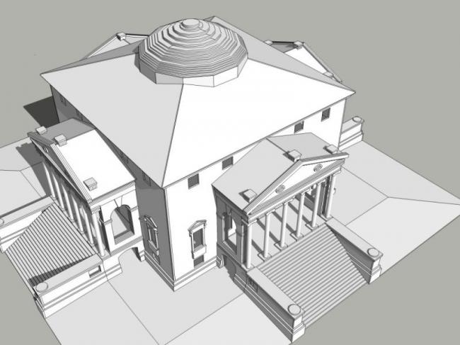 Sketchup商业模型|多层会所，古典风格