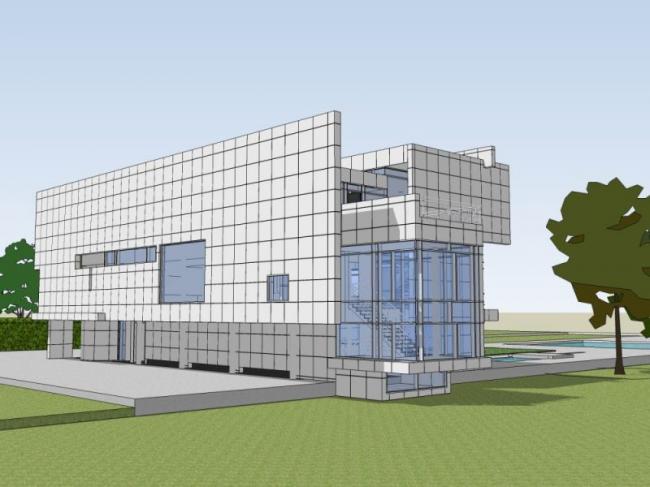 Sketchup商业模型|多层会所，现代风格