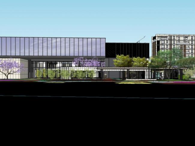 Sketchup商业模型|多层售楼处，现代风格