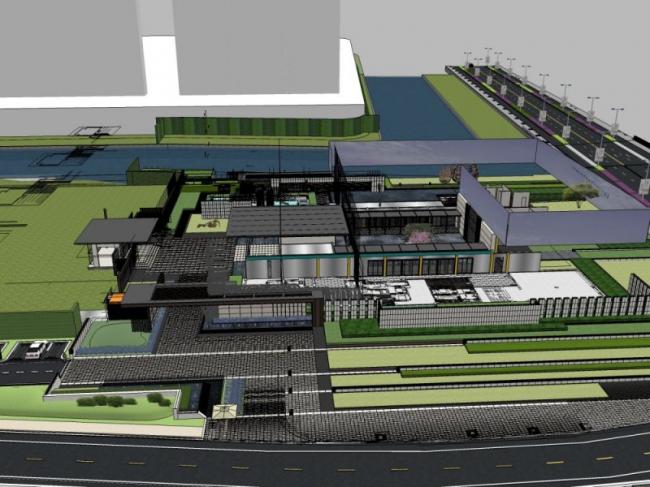 Sketchup商业模型|多层售楼处，现代风格