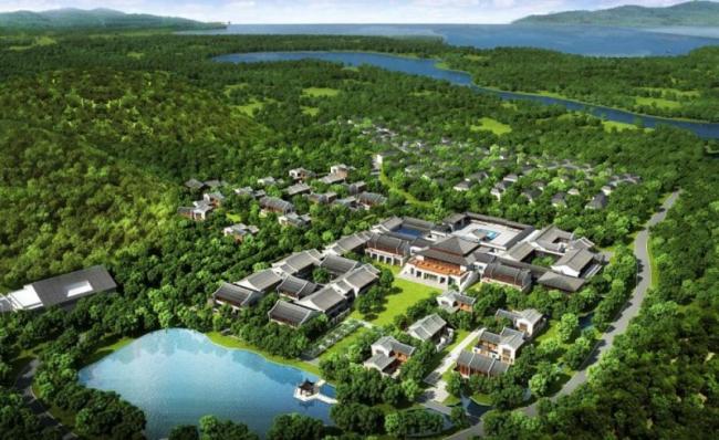 Sketchup酒店模型|多层酒店，度假山庄，中式风格