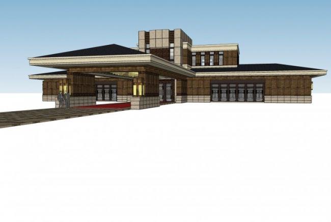 Sketchup商业模型|多层高端会所俱乐部，现代风格