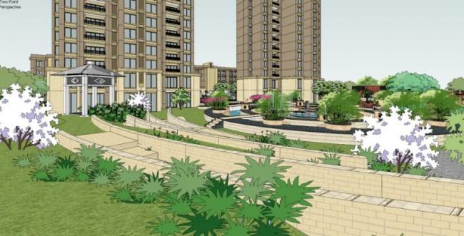 Sketchup住宅模型|高层住宅小区，坡顶，居住建筑，古典风格