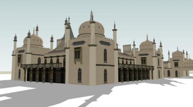 Sketchup文化模型|多层清真寺，伊斯兰风格，宗教建筑，文化建筑，古典风格