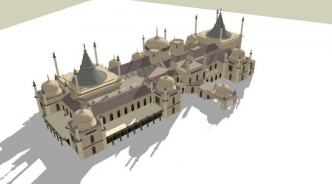 Sketchup文化模型|多层清真寺，伊斯兰风格，宗教建筑，文化建筑，古典风格