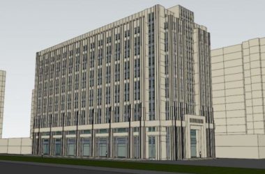 Sketchup办公模型|多层办公大楼，古典风格-BIM建筑网