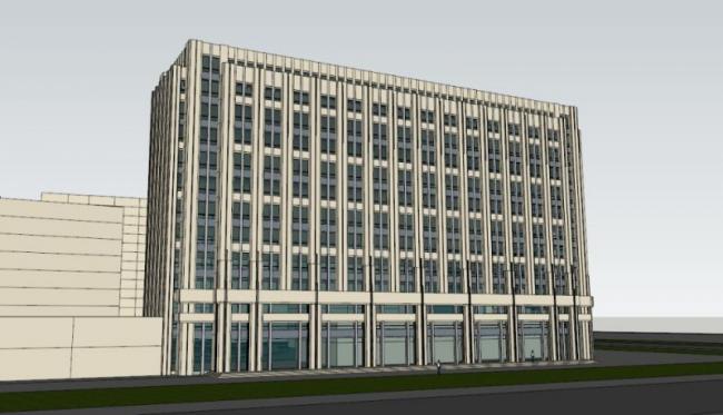 Sketchup办公模型|多层办公大楼，古典风格