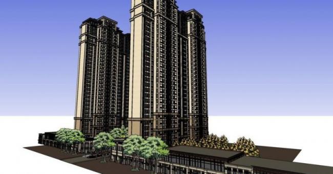 Sketchup住宅模型|超高层住宅，居住建筑，古典风格