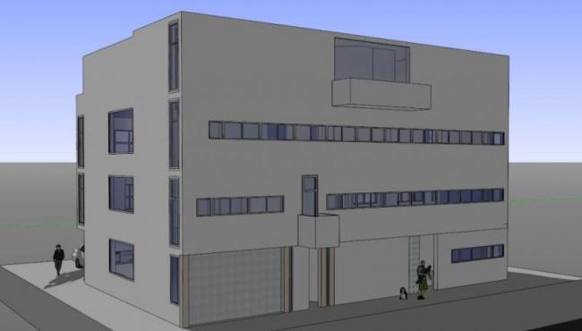 Sketchup住宅模型|斯坦因住宅，柯布西耶，现代风格