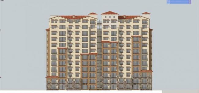 Sketchup住宅模型|高层住宅，西班牙风格，古典风格