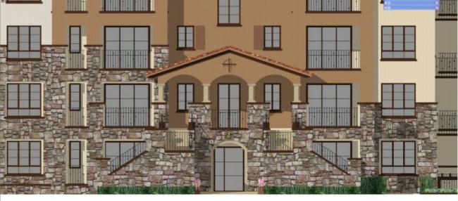 Sketchup住宅模型|高层住宅，西班牙风格，古典风格