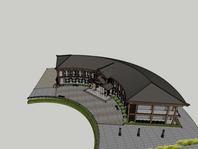 Sketchup酒店模型|酒店，中式风格