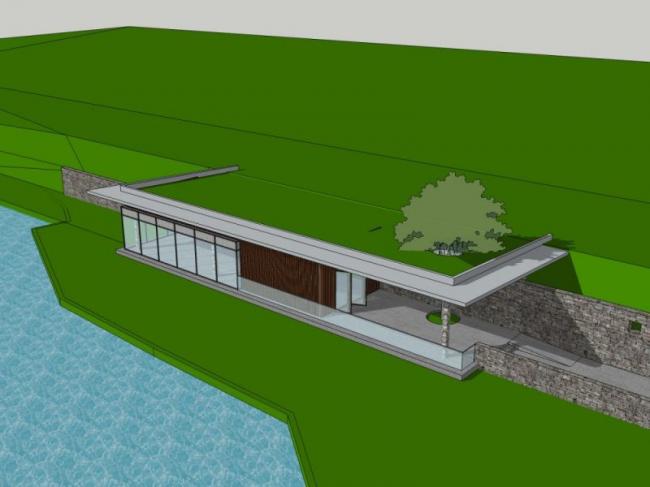 Sketchup车站路桥|游船码头，现代风格