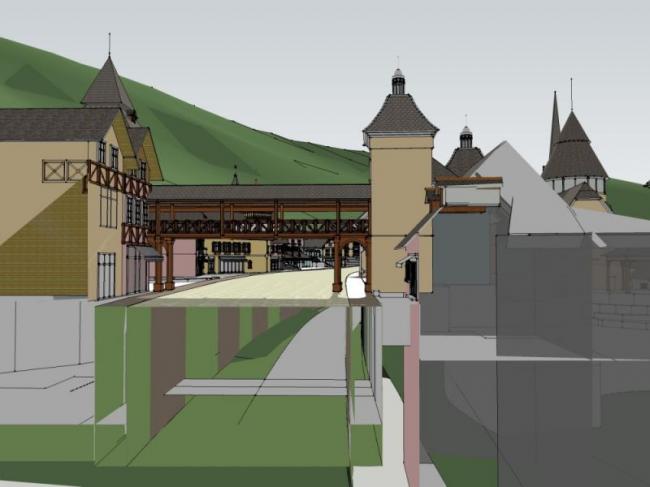 Sketchup商业模型|多层商业街，古典风格