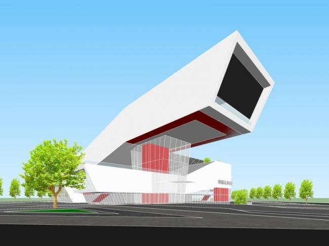 Sketchup文化模型|多层规划展览馆，文化建筑，现代风格