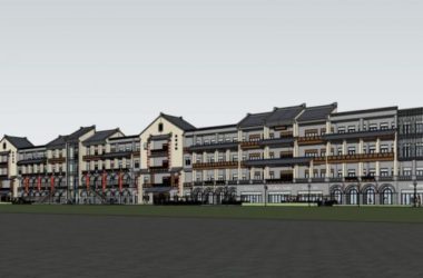 Sketchup商业模型|多层商业街，现代中式风格-BIM建筑网