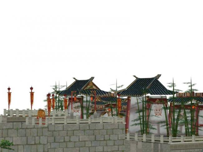 Sketchup古建筑模型|多层寺庙古庙，古建筑，中式风格