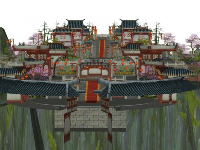 Sketchup古建筑模型|多层寺庙古庙，古建筑，中式风格