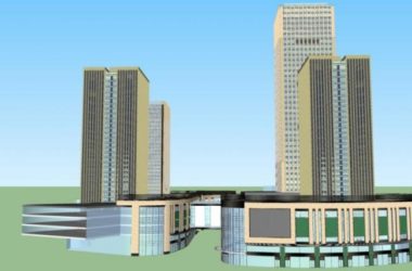 Sketchup综合体模型|多高层商业综合体，现代风格-BIM建筑网