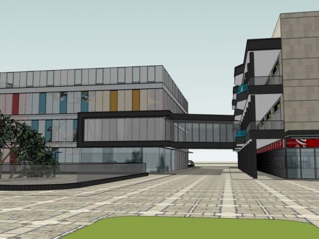 Sketchup商业模型|多层商业，现代风格