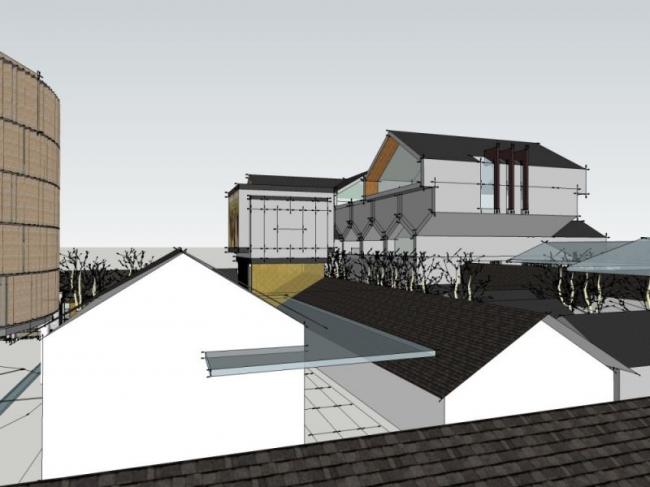 Sketchup商业模型|多层商业街，现代中式风格