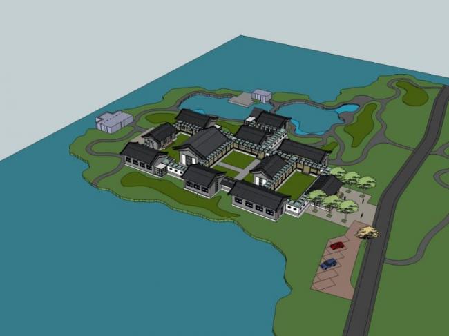 Sketchup住宅模型|民居，中式风格，古建筑