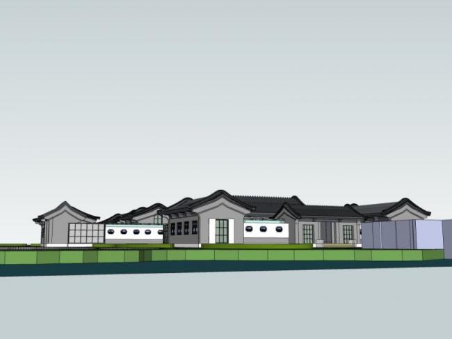 Sketchup住宅模型|民居，中式风格，古建筑