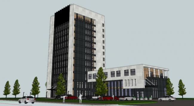 Sketchup办公模型|高层办公楼，现代风格