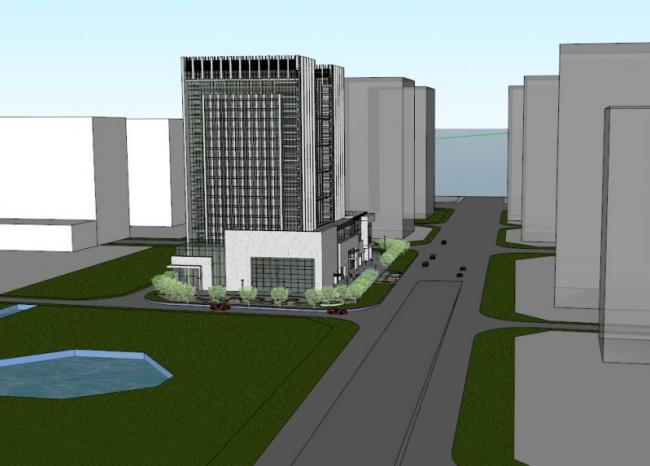 Sketchup办公模型|高层办公，现代风格